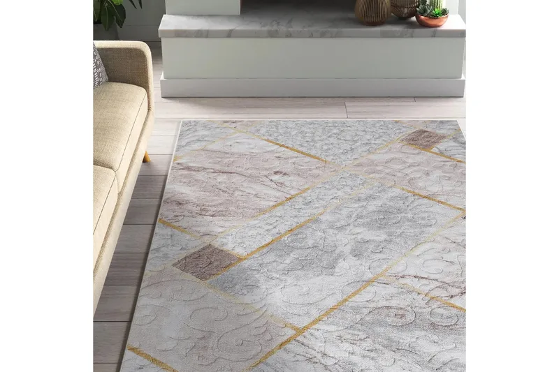 Dina Bomullsmatta 100x300 cm Rektangulär, Vit