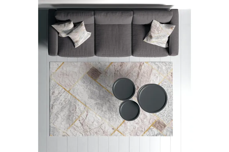 Dina Bomullsmatta 100x300 cm Rektangulär - Vit - Textil & mattor - Mattor - Modern matta - Bomullsmatta