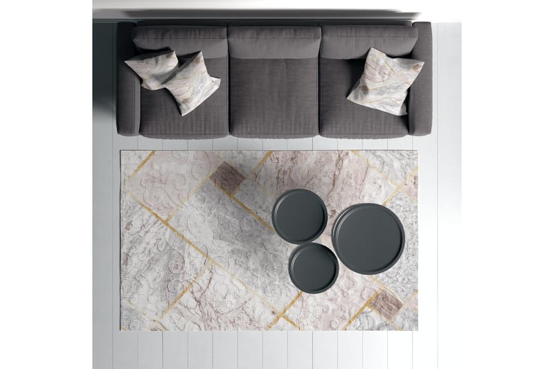 Dina Bomullsmatta 100x300 cm Rektangulär - Vit - Textil & mattor - Mattor - Modern matta - Bomullsmatta