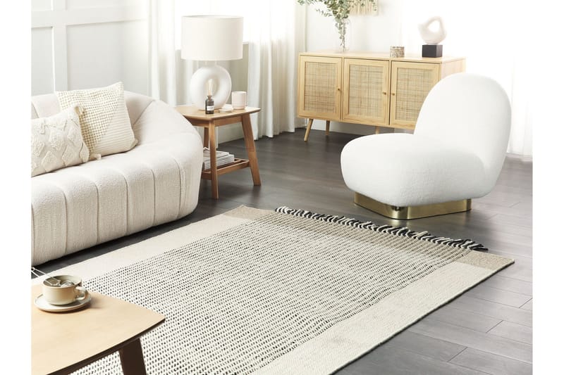 Divarli Ullmatta 140x200 cm - Beige - Textil & mattor - Mattor - Modern matta - Ullmatta