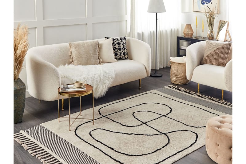 Dokuz Ryamatta 160x230 cm - Beige - Textil & mattor - Mattor - Modern matta - Ryamatta & luggmatta