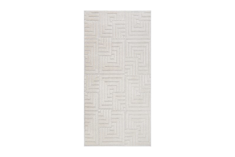 Doria Wiltonmatta 80x150 cm Oval - Vit - Textil & mattor - Mattor - Modern matta - Wiltonmattor