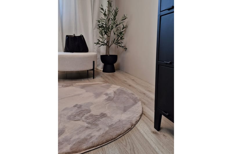 Dream Ryamatta Brun 200 cm Rund - Brun - Textil & mattor - Mattor - Modern matta - Ryamatta & luggmatta