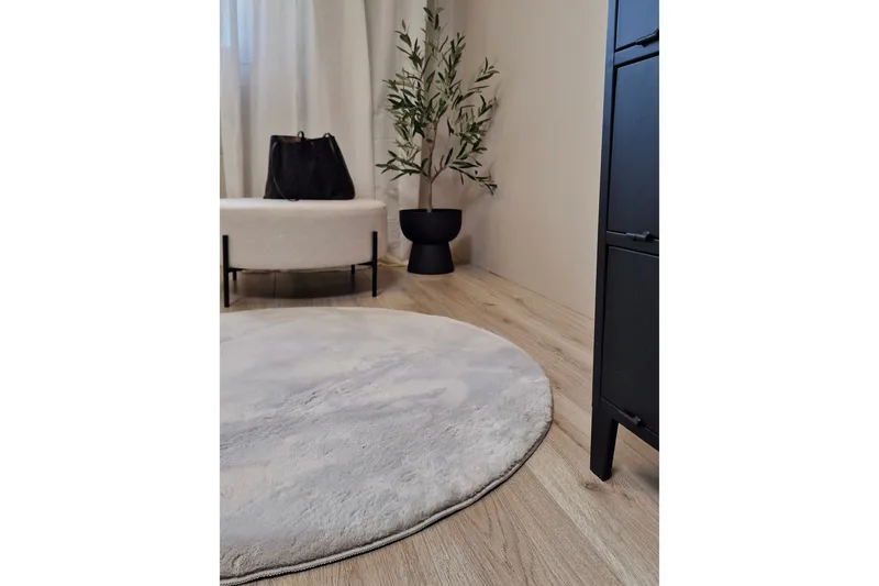 Dream Ryamatta Grå 200 cm Rund - Grå - Textil & mattor - Mattor - Modern matta - Ryamatta & luggmatta