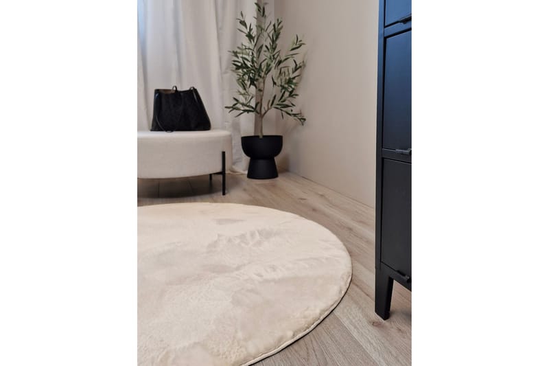 Dream Ryamatta Natur 160 cm Rund - Beige - Textil & mattor - Mattor - Modern matta - Ryamatta & luggmatta