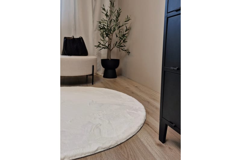 Dream Ryamatta Vit 200 cm Rund - Vit - Textil & mattor - Mattor - Modern matta - Ryamatta & luggmatta