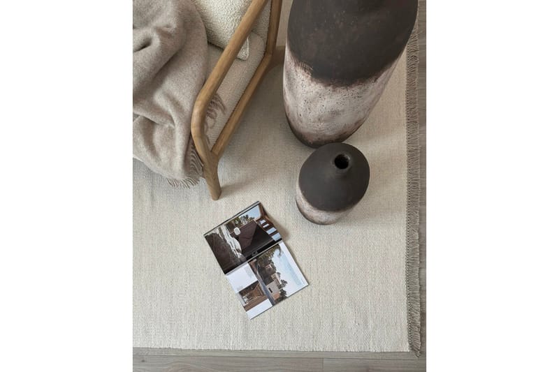 Eden Ullmatta 200x200 cm Kvadratisk - Creme - Textil & mattor - Mattor - Modern matta - Ullmatta