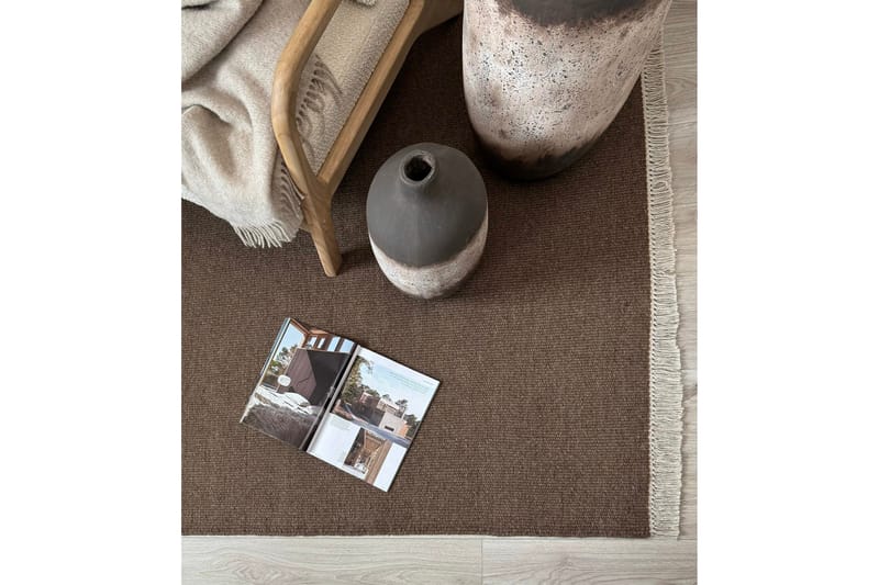 Eden Ullmatta 250x250 cm Kvadratisk - Brun - Textil & mattor - Mattor - Modern matta - Ullmatta