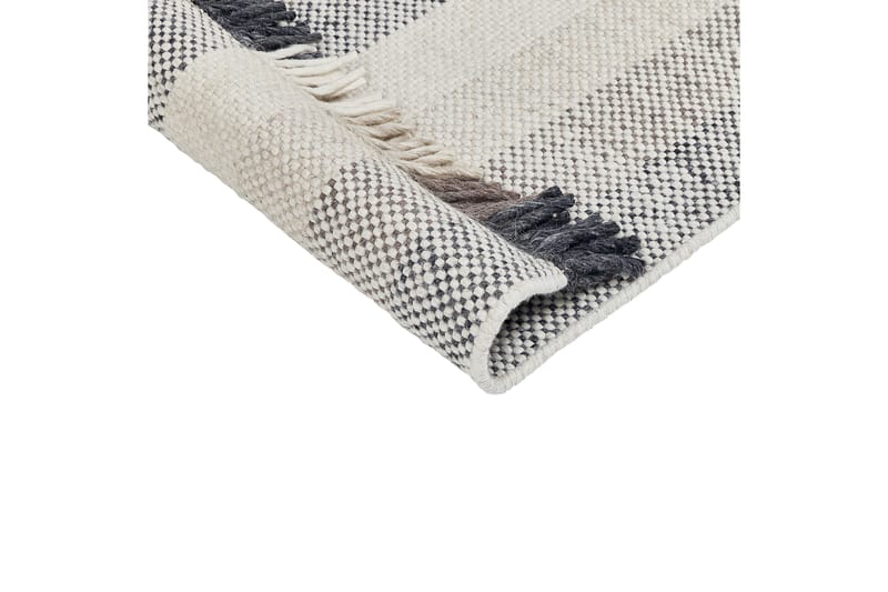 Emirler Ullmatta 140x200 cm - Svart/Vit - Textil & mattor - Mattor - Modern matta - Ullmatta
