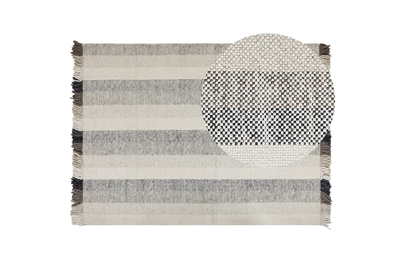 Emirler Ullmatta 160x230 cm - Svart/Vit - Textil & mattor - Mattor - Modern matta - Ullmatta