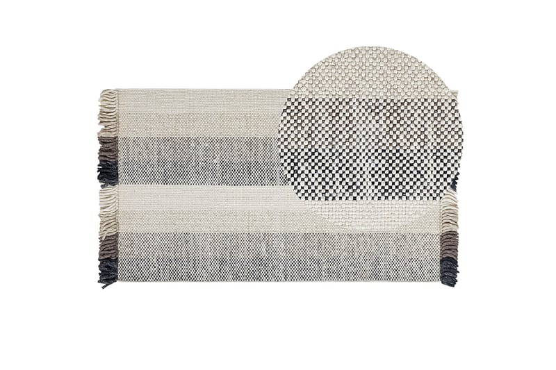 Emirler Ullmatta 80x150 cm - Svart/Vit - Textil & mattor - Mattor - Modern matta - Ullmatta