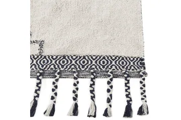 Eray Ryamatta 140x200 cm - Svart/Vit - Textil & mattor - Mattor - Modern matta - Ryamatta & luggmatta