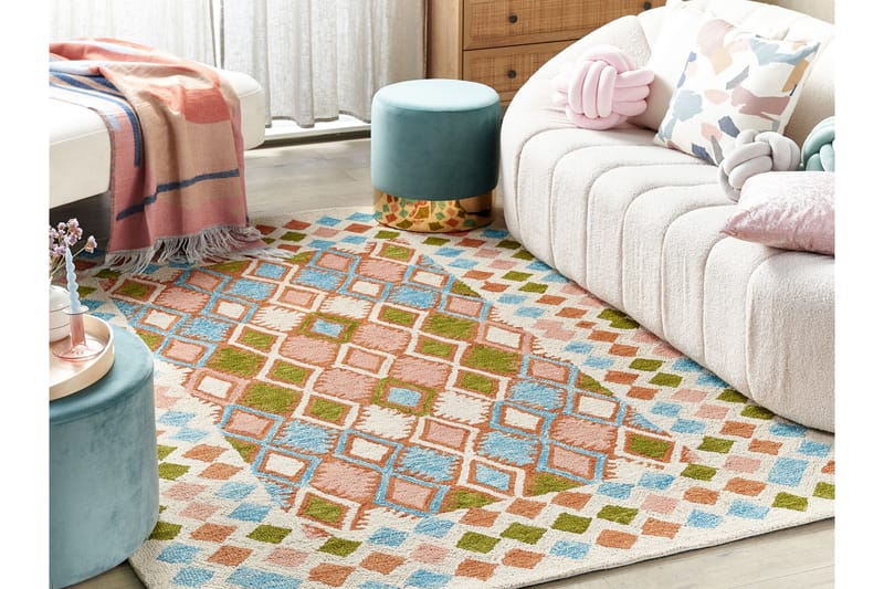 Ermenek Ullmatta 140x200 cm - Beige - Textil & mattor - Mattor - Modern matta - Ullmatta