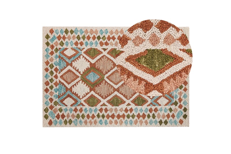 Ermenek Ullmatta 140x200 cm - Beige - Textil & mattor - Mattor - Modern matta - Ullmatta