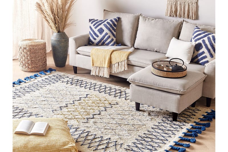 Erzincan Bomullsmatta 140x200 cm - Beige - Textil & mattor - Mattor - Modern matta - Bomullsmatta