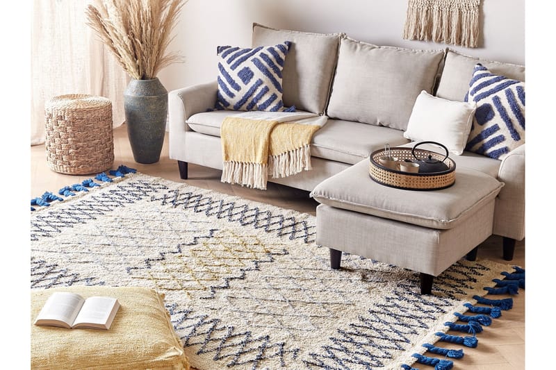 Erzincan Bomullsmatta 160x230 cm - Beige - Textil & mattor - Mattor - Modern matta - Bomullsmatta