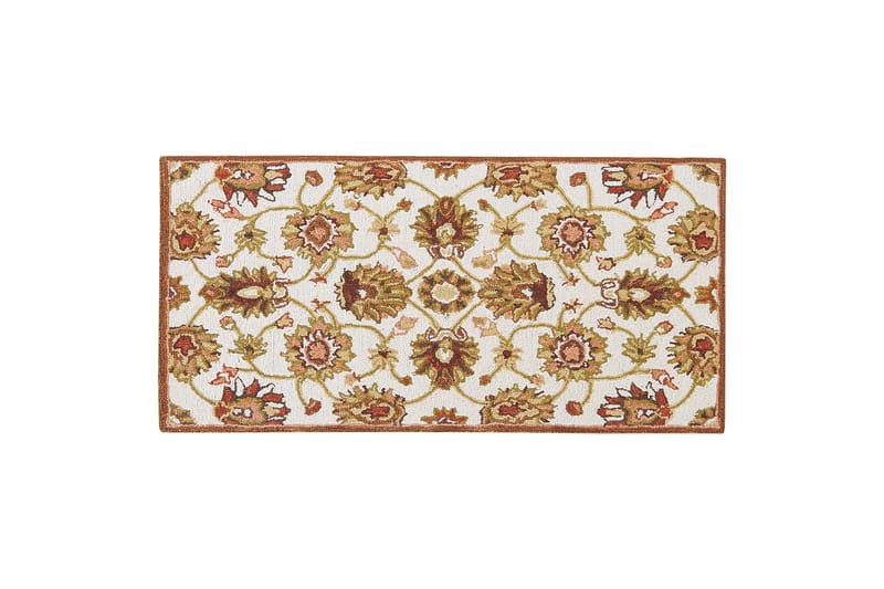 Ezine Ullmatta 80x150 cm Kvadratisk - Beige - Ryamatta & luggmatta