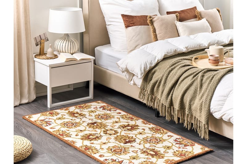 Ezine Ullmatta 80x150 cm Kvadratisk - Beige - Textil & mattor - Mattor - Modern matta - Ullmatta