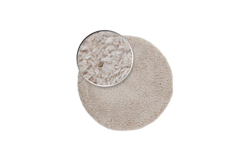 Floki Ryamatta 200 cm Rund - Vit - Textil & mattor - Mattor - Modern matta - Ryamatta & luggmatta