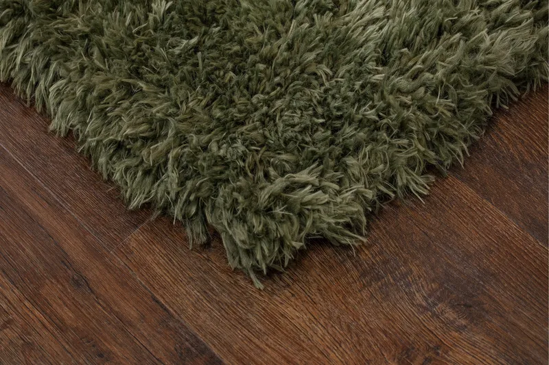 Floki Ryamatta 80x150 cm Rektangulär - Smaragdgrön - Textil & mattor - Mattor - Modern matta - Ryamatta & luggmatta