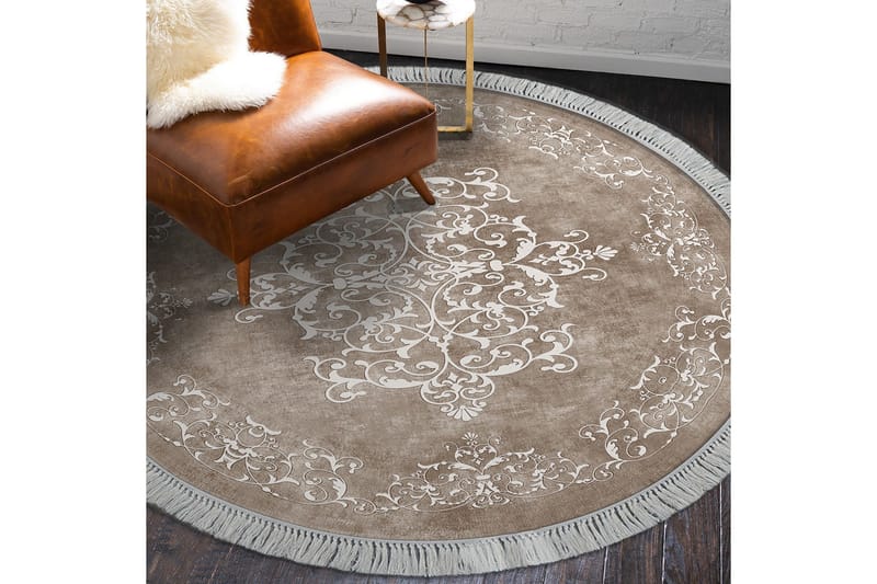 Alanur Home Matta 100x100 cm - Beige - Textil & mattor - Mattor - Modern matta - Friezematta