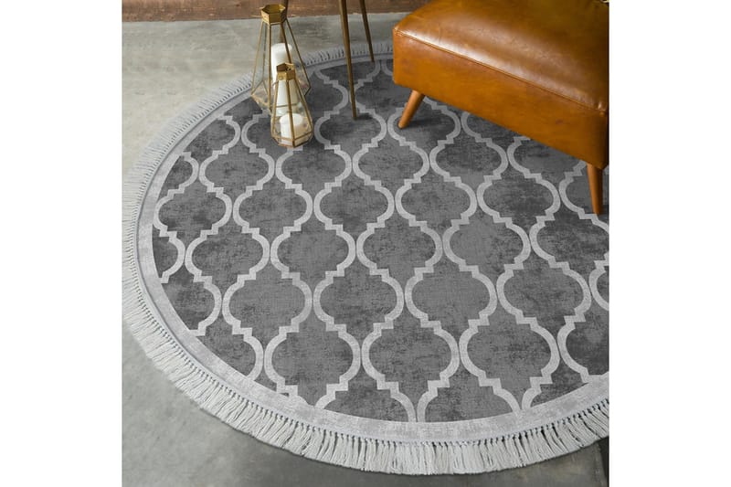 Alanur Home Matta 100x100 cm - Grå - Textil & mattor - Mattor - Modern matta - Friezematta