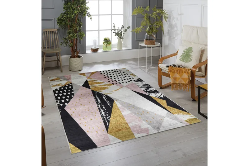 Alciena Matta 100x150 cm - Flerfärgad - Textil & mattor - Mattor - Modern matta - Friezematta