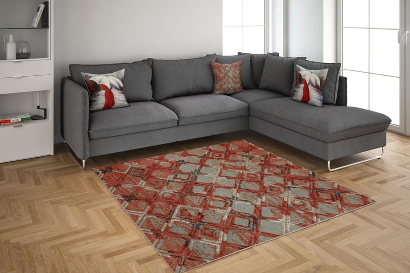 Alptekin Matta 100x150 cm - Flerfärgad - Textil & mattor - Mattor - Modern matta - Friezematta