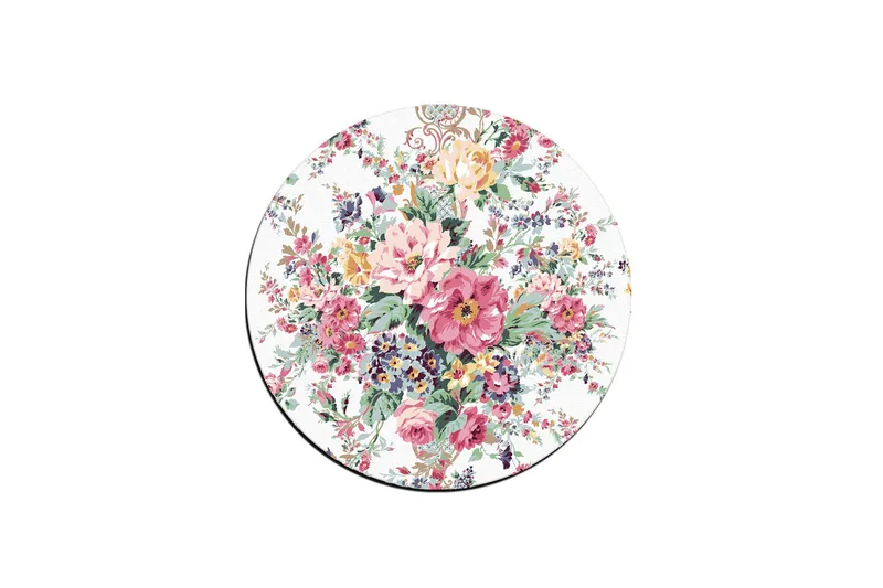 Amarinda Matta Rund 140 cm, Flerfärgad/Sammet