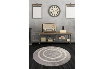 Argentu Matta Rund 100 cm - Silver/Sammet - Textil & mattor - Mattor - Modern matta - Friezematta