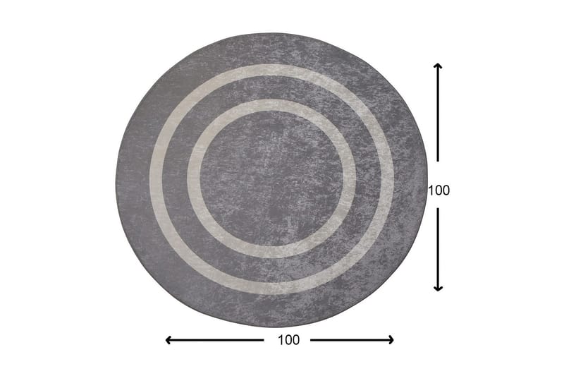 Argentu Matta Rund 100 cm - Silver/Sammet - Textil & mattor - Mattor - Modern matta - Friezematta