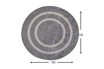 Argentu Matta Rund 100 cm - Silver/Sammet - Textil & mattor - Mattor - Modern matta - Friezematta