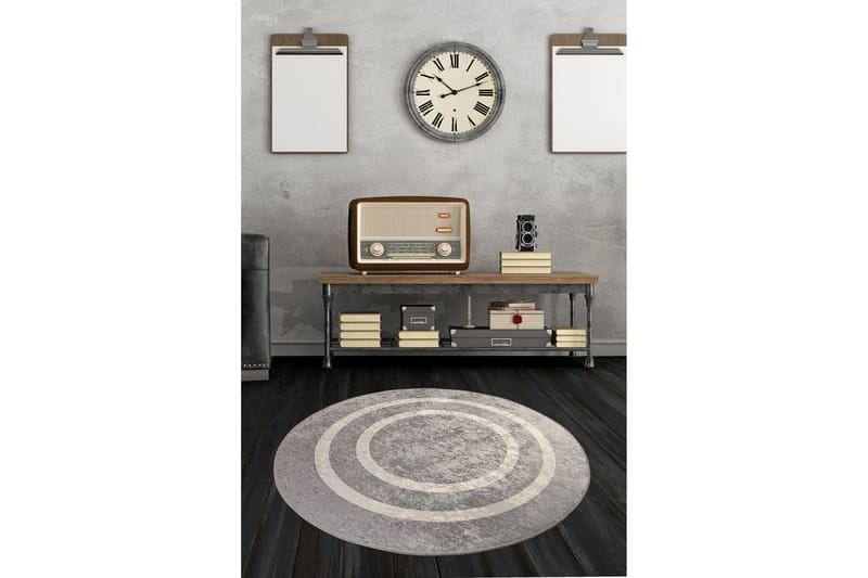 Argentu Matta Rund 140 cm - Silver/Sammet - Textil & mattor - Mattor - Modern matta - Friezematta