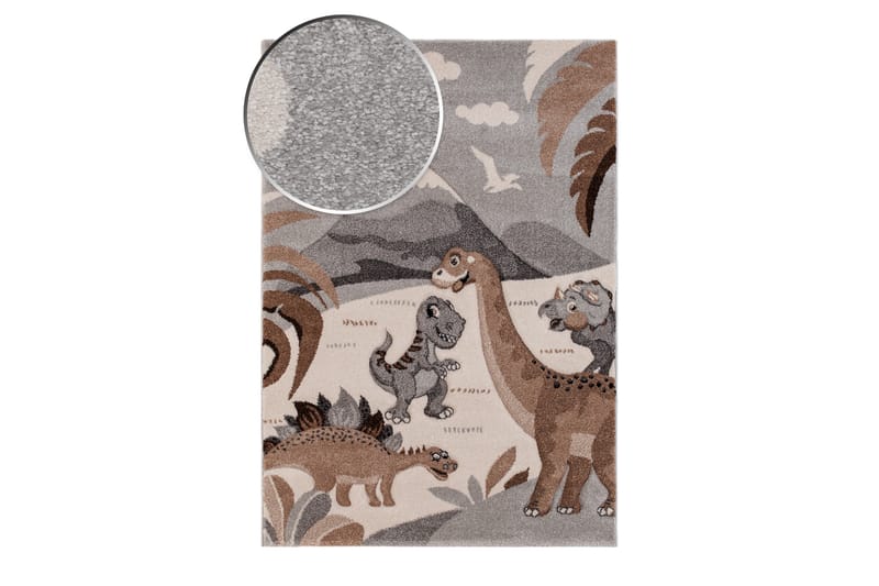 Atlas Jurassic Wiltonmatta 120x170 cm - Grå/Natur - Textil & mattor - Mattor - Modern matta - Friezematta