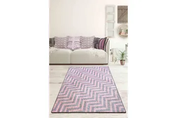 Babilas Matta 100x200 cm - Rosa/Grå/Sammet - Textil & mattor - Mattor - Modern matta - Friezematta