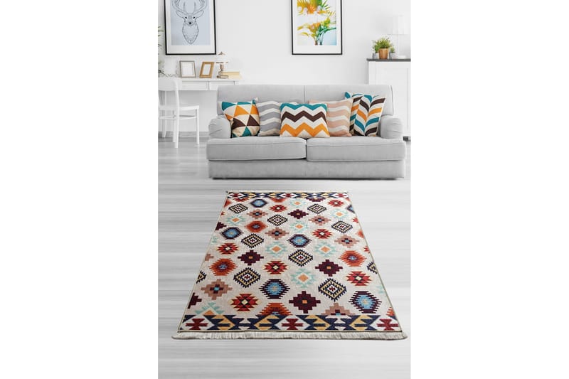 Cannenta Matta 140x190 cm - Flerfärgad/Sammet - Textil & mattor - Mattor - Modern matta - Friezematta