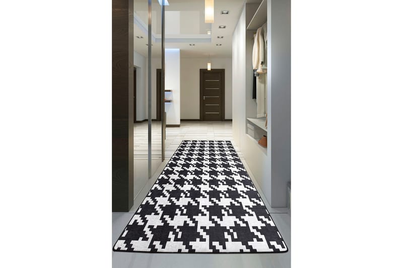 Chilai Matta 100x200 cm - Svart/Vit - Textil & mattor - Mattor - Modern matta - Friezematta