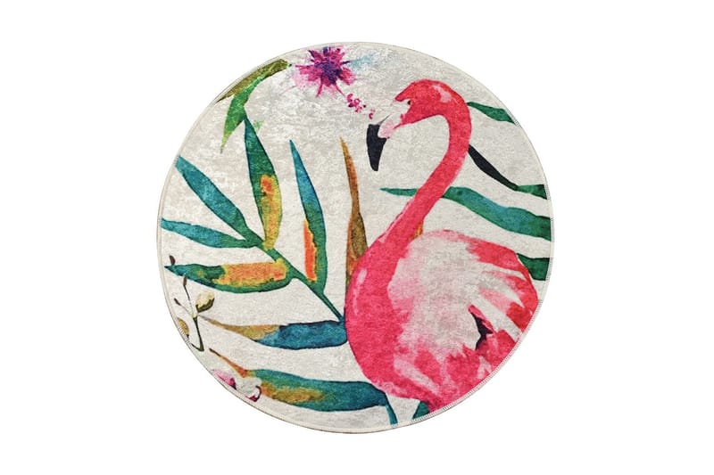 Delaram Matta Rund 100 cm, Flerfärgad/Sammet