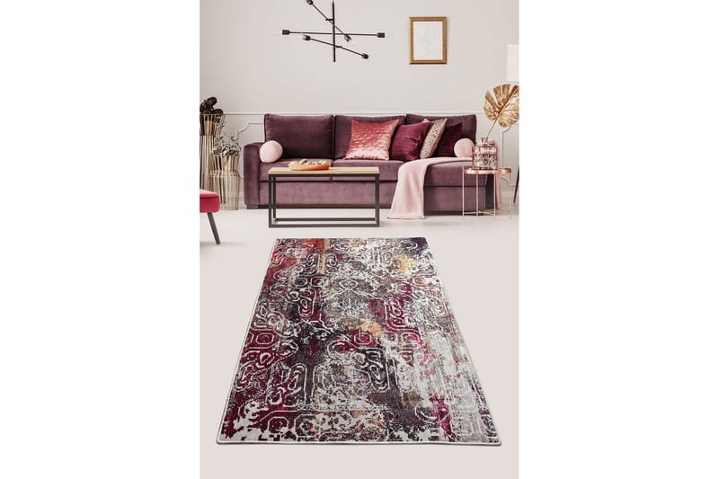Fabrony Matta 140x190 cm - Flerfärgad/Sammet - Textil & mattor - Mattor - Modern matta - Friezematta