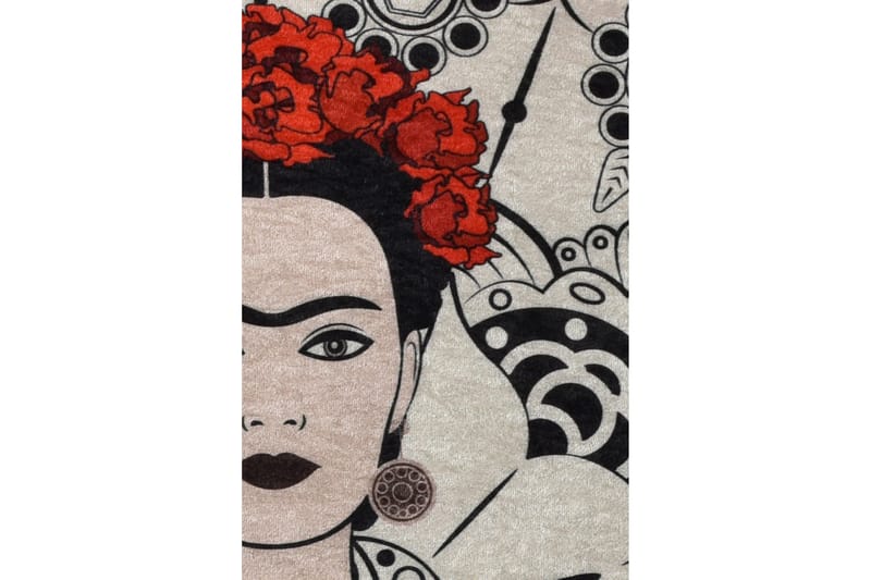 Fahmida Matta Rund 140 cm - Flerfärgad/Sammet - Textil & mattor - Mattor - Modern matta - Friezematta