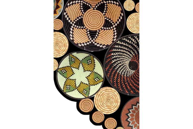 Homefesto Matta 120 cm Rund - Multifärgad - Textil & mattor - Mattor - Modern matta - Friezematta