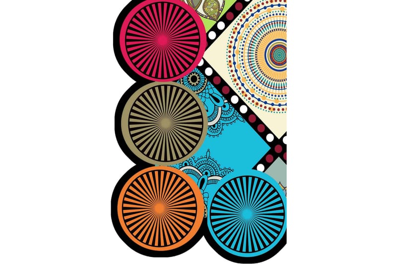 Homefesto Matta 140x220 cm - Multifärgad - Textil & mattor - Mattor - Modern matta - Friezematta
