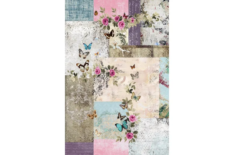 Homefesto Matta 140x220 cm - Multifärgad - Textil & mattor - Mattor - Modern matta - Friezematta