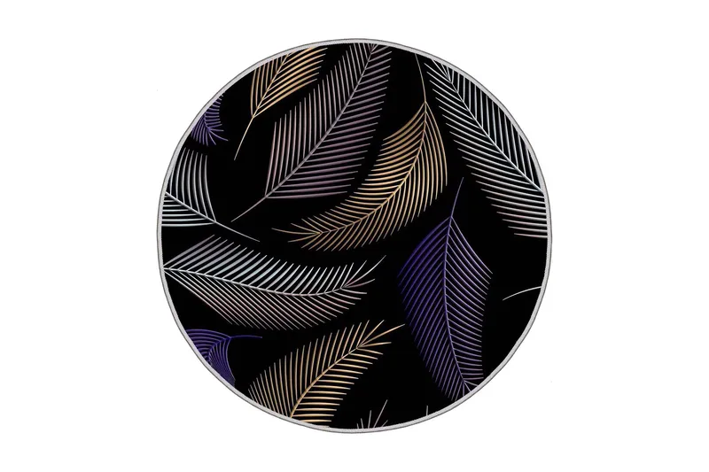 Homefesto Matta 60 cm Rund, Multifärgad