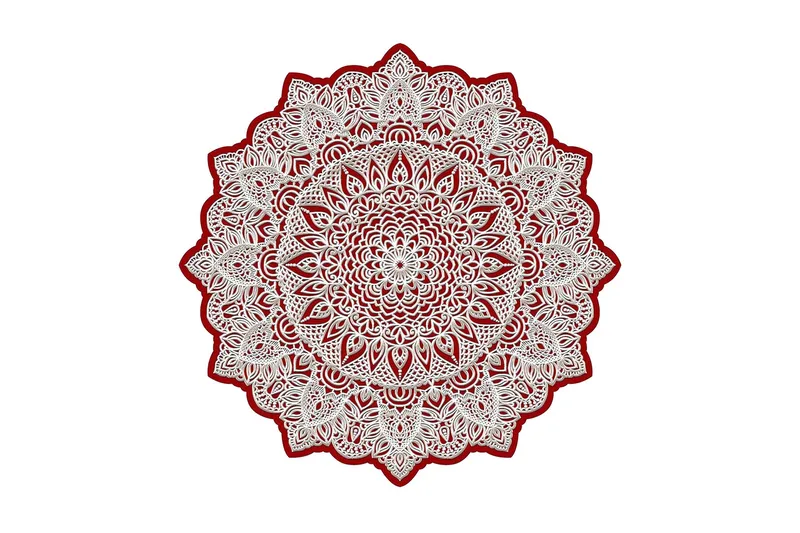 Homefesto Matta 60 cm Rund - Multifärgad - Textil & mattor - Mattor - Modern matta - Friezematta