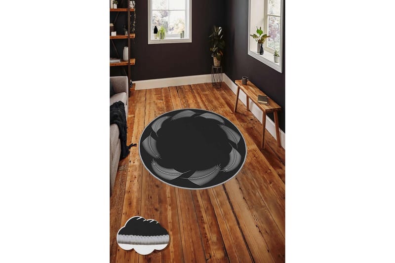 Homefesto Matta 80 cm Rund - Multifärgad - Textil & mattor - Mattor - Modern matta - Friezematta