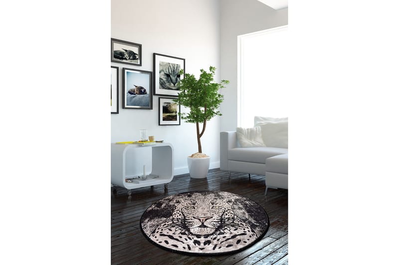 Kambuku Matta Rund 140 cm - Tiger/Sammet - Textil & mattor - Mattor - Modern matta - Friezematta