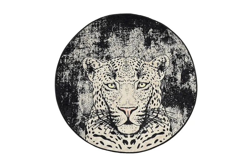 Kambuku Matta Rund 140 cm, Tiger/Sammet