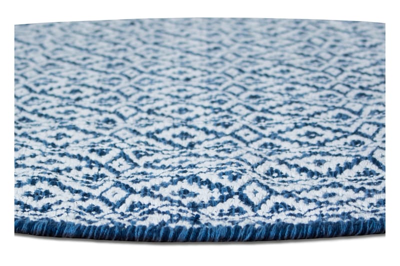Koster Garnmatta Rund 160 - Blå - Textil & mattor - Mattor - Modern matta - Friezematta
