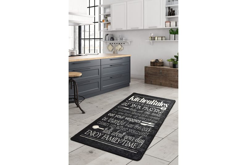 Kuhinja Matta 120x180 cm, Svart/Sammet